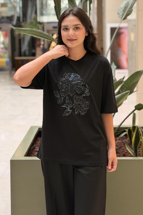 Missemramiss Floral Nakışlı Tişört