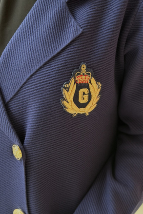 Ghisa Kruvaze Yaka G Logo Desenli Triko Ceket