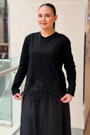 Ghisa Etek Ucu Dantelli Tunik