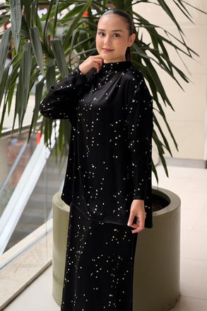 Kahma Puantiyeli Tunik Etek Takım