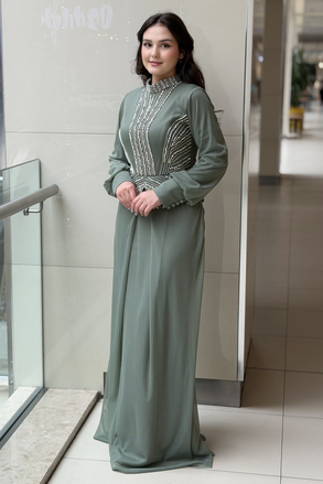 Fashion Night Taş İşlemeli Abiye Elbise