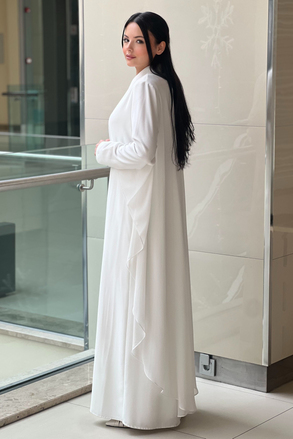Heddy İç Elbiseli Omuzu Pul Payet Deatylı Abaya