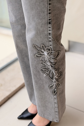 Mahal Pearly Denim Pantolon