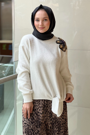 Missemramiss Violette Fleur Angora Bluz