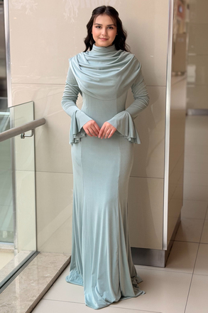 Fashion Night Degaje Yaka Abiye Elbise