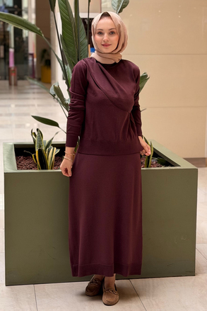 Nuss Tuniği Verev Kapaklı Etekli Takım