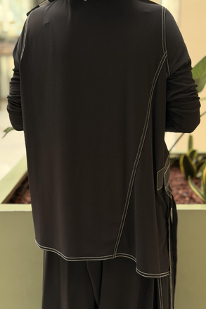 Nurcan Çetin Saçak Detaylı Spor Dikişli Tunik Pantolon Takım