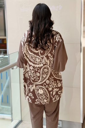 Ghisa Colorblock Desenli Kap Pantolon Takım