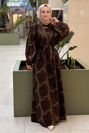 Ceremony Şöni Kesme Jakarlı Kaftan Pantolon Takım