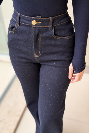 Ghisa Serpme Mini Taşlı Jean Pantolon