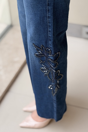 Mahal Pearly Denim Pantolon