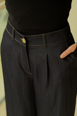 Sentez Abelia Kısa Geniş Paça Pantolon