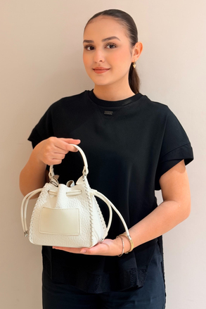 Mahal Bags Yanları Dikiş Örgülü El Tutmalı Çapraz Çanta