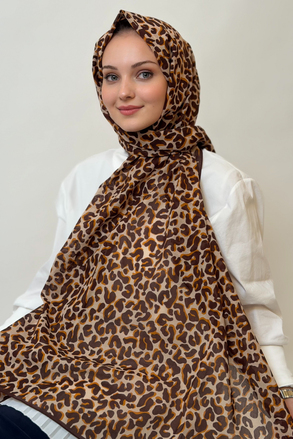 İpekevi Leopar Desen Pamuk Şal