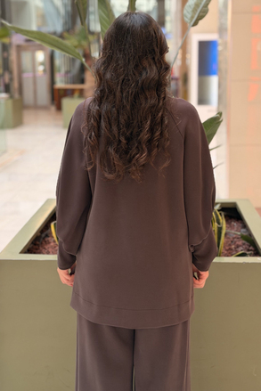 Nuss Boncuk İşlemeli Tunik Pantolon Modal Takım