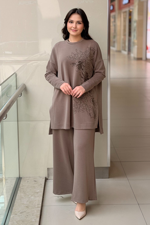 Nurcan Çetin Çiçek Baskılı Tunik Pantolon