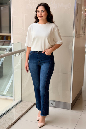 Mahal Stripe Denim Pantolon