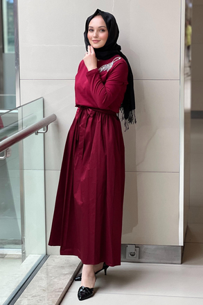 Missemramiss Taşl İşlemeli Comfort Elbise