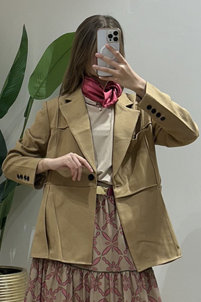 İpekyol Patchwork Efektli Blazer Ceket