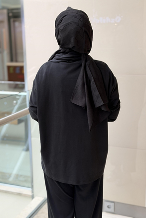 Ghisa Boncuklu Şal Yaka Tunik Pantolon Takım