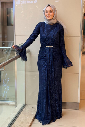 Fashion Night Lez Dantel Abiye Elbise