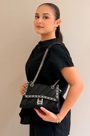 Mahal Bags Taşlı Zicir İşlemeli Çapraz Çanta