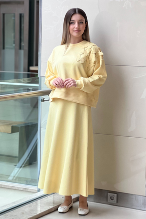 Missemramiss Alaera Nakışlı Bluz Etek Takım