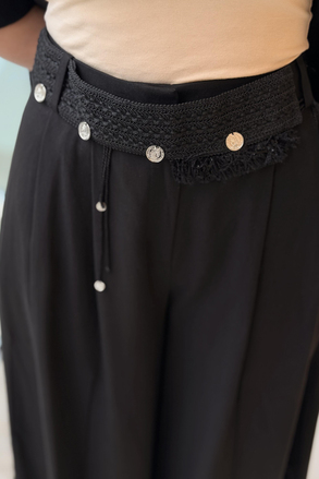 Twist Püsküllü Kemerli Pantolon