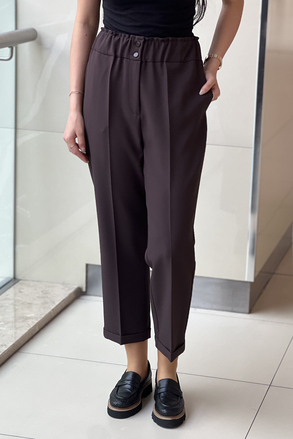 Sentez Beli Lastikli İnce Duble Paça Pantolon