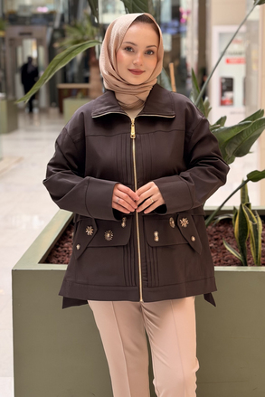 Missemramiss Lidya İşlemeli Fermuarlı Ceket