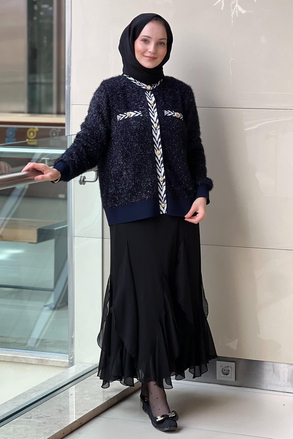 Ghisa Ribanalı Sim İpli Triko Hırka