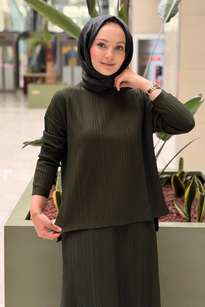 Nuss Fitilli Tunik Etek Merserize Takım