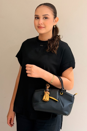 Mahal Bags Hasır Dokulu El Tutmalı Çapraz Askılı Çanta