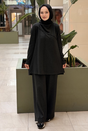 Kahma Balıkçı Yaka Triko Tunik Pantolon Takım