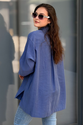 Mahal Miya Çift Cepli Oversize Gömlek