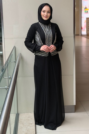 Fashion Night Taş İşlemeli Abiye Elbise