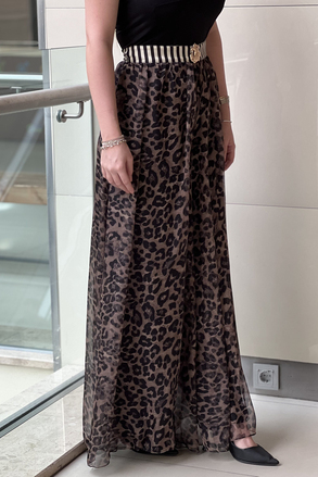 Mianotte Leopar Astarlı Şifon Pantolon