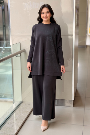 Nurcan Çetin Çiçek Baskılı Tunik Pantolon