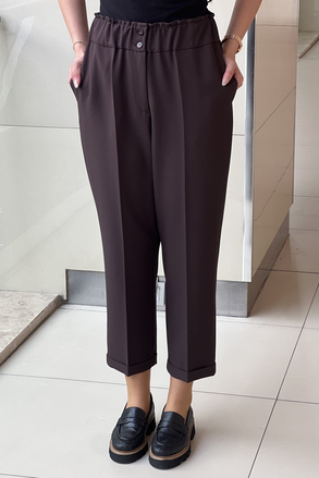 Sentez Beli Lastikli İnce Duble Paça Pantolon