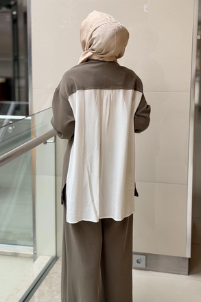 Nurcan Çetin Random Desenli Spor Dikişli Tunik Pantolon Takım