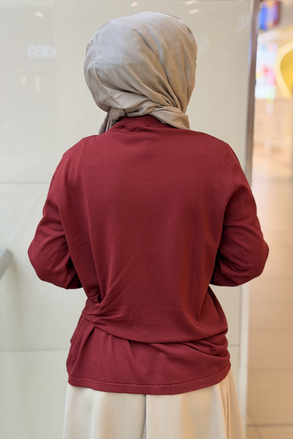 Ghisa Beli Tokalı Büzgülü Tunik