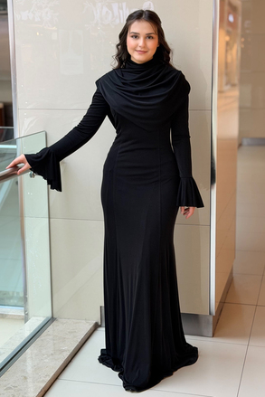 Fashion Night Degaje Yaka Abiye Elbise