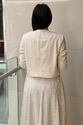 Matex İnci Ve Taş İşlemeli Ceket Etek Abiye Takım