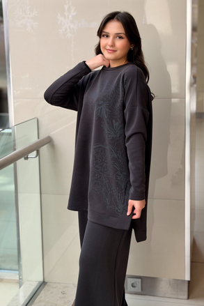 Nurcan Çetin Çiçek Baskılı Tunik Pantolon