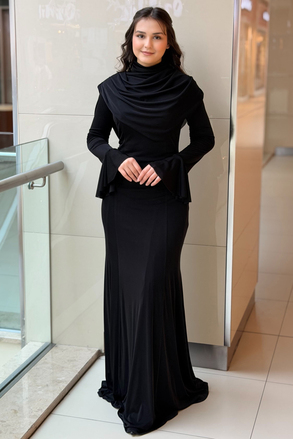 Fashion Night Degaje Yaka Abiye Elbise