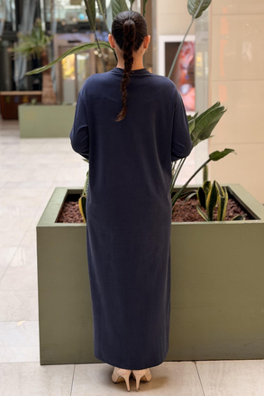 Ceremony Önü Şerit Fermuar Detaylı Bora Elbise