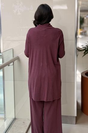 Nurcan Çetin Boğazı Stoperli Cepli Tunik Pantolon Takım