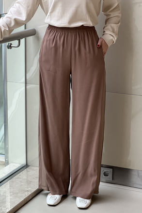Ceremony Anjelik Beli Lastikli Yanları Fermuarlı Deri Şeritli Pantolon