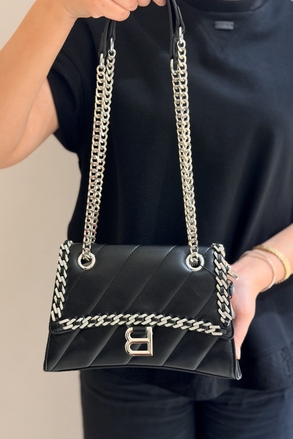Mahal Bags Taşlı Zicir İşlemeli Çapraz Çanta