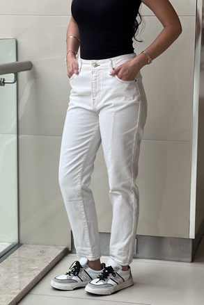 İpekyol Kontrast Dikişli Mom Fit Jean Pantolon